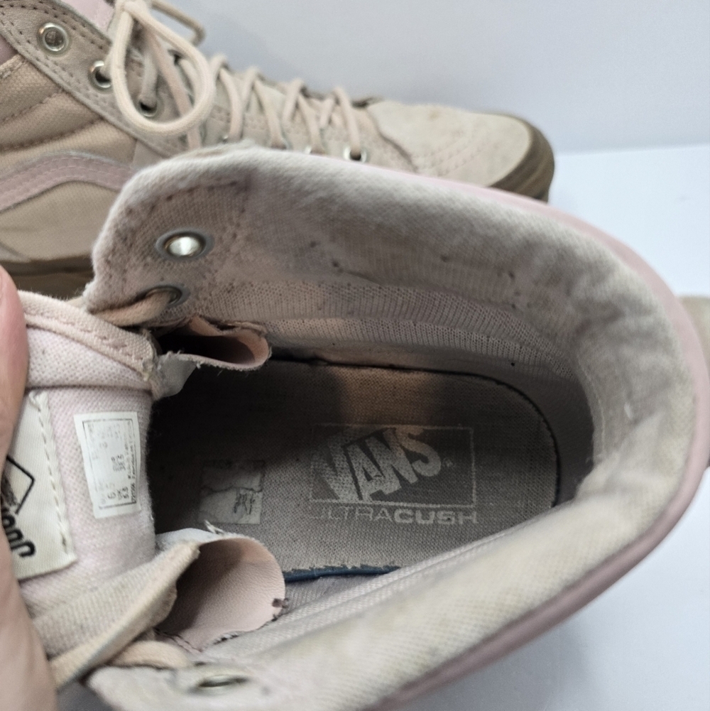 Vans | SK8-HI MTE pastel pink outdoor sporty gumsole sneakers | WMS 8 - Picture 8 of 15